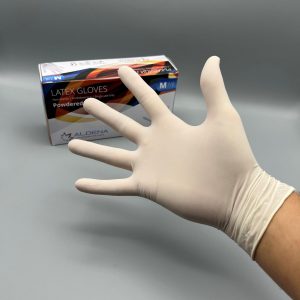 LATEX rokavice brez pudra ALDENA (100/1)